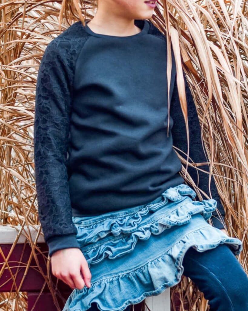 26 04 Nähen mit Spitze Pullover aus Spitze nähen eleganten Pullover nähen für Damen Mädchen Schnittmuster Vanja Meine Herzenswelt