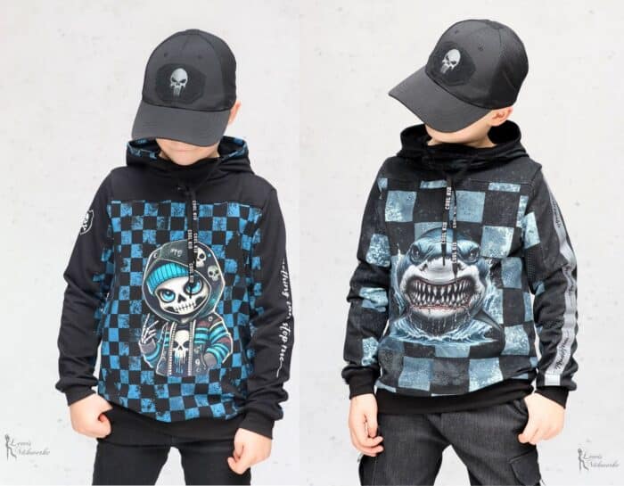 26 05 Coolen Hoodie für Jungs nähen Stoffpaneel Schnittmuster Hoodie Paco Meine Herzenswelt