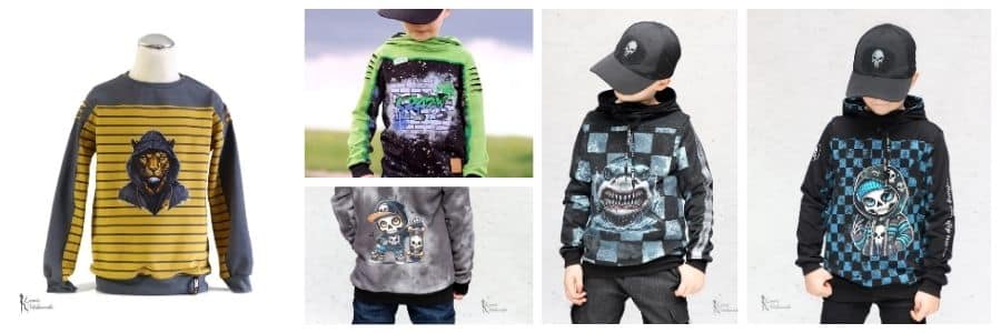 26 06 Hoodie für Jungs nähen cooler Hoodie für Jungs Schnittmuster für Stoffpaneele Hoodie Paco Meine Herzenswelt