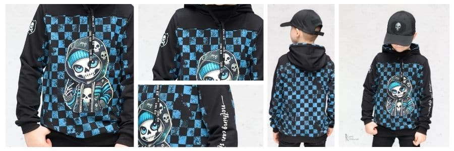 26 06 Hoodie für Jungs nähen cooler Hoodie für Jungs Schnittmuster für Stoffpaneele Hoodie Paco Meine Herzenswelt