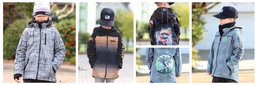 26 06 Softshelljacke für Jungs nähen cooler Hoodie für Jungs Schnittmuster für Stoffpaneele Hoodie Paco Meine Herzenswelt