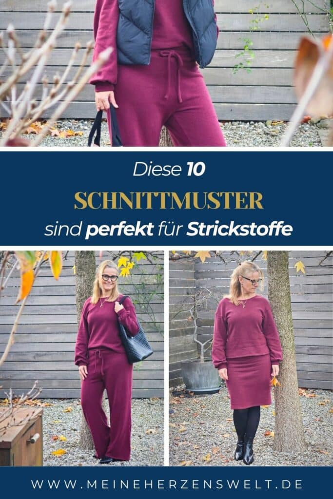 Die besten Schnittmuster für Strickstoffe Mit Strickstoffen nähen für Damen Meine Herzenswelt (7)