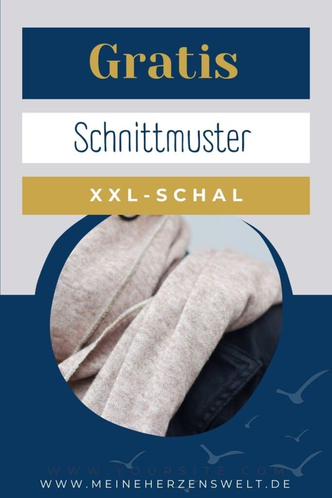 Last-Minute-Geschenk-Idee - XXL Schal - selbst nähen - Schnittmuster - Meine Herzenswelt (2)