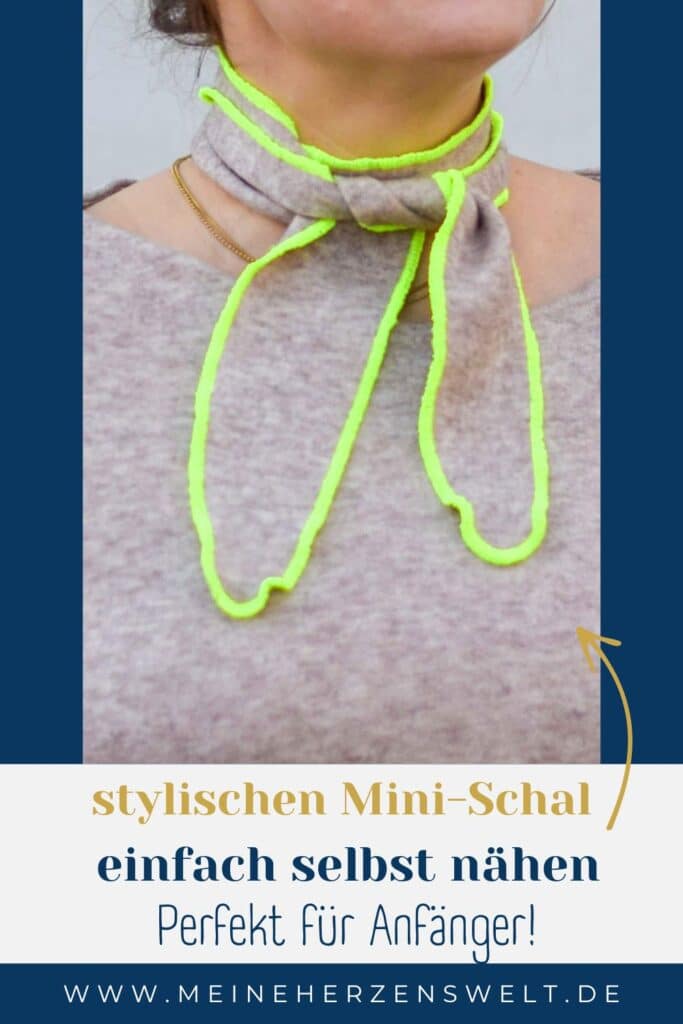 Mini Scarf selbst nähen Minischal Schnittmuster Ideen für Stoffreste Meine Herzenswelt (3)