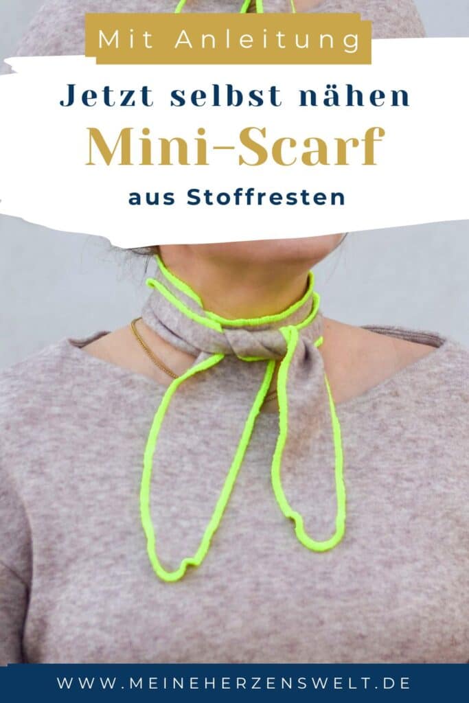 Mini Scarf selbst nähen Minischal Schnittmuster Ideen für Stoffreste Meine Herzenswelt (4)