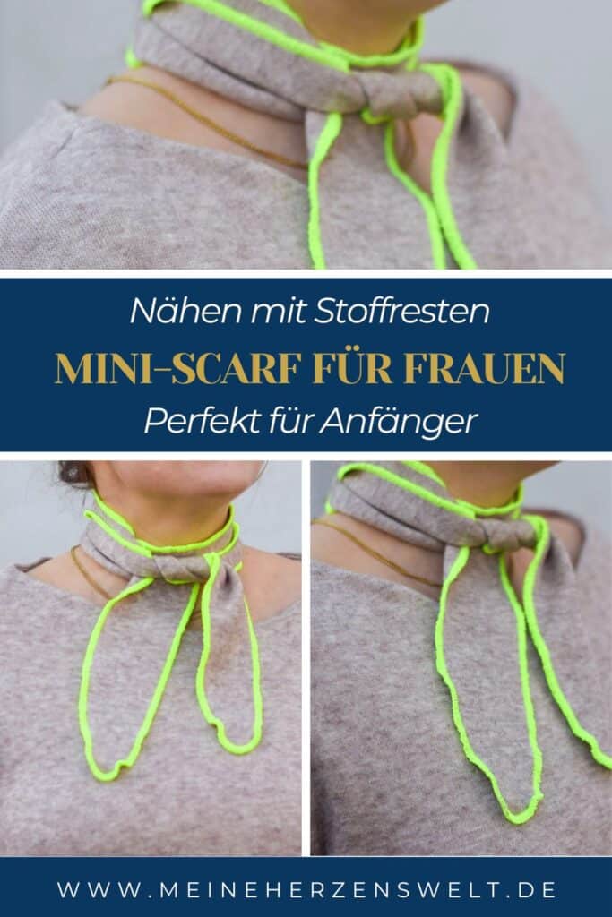 Mini Scarf selbst nähen Minischal Schnittmuster Ideen für Stoffreste Meine Herzenswelt (6)