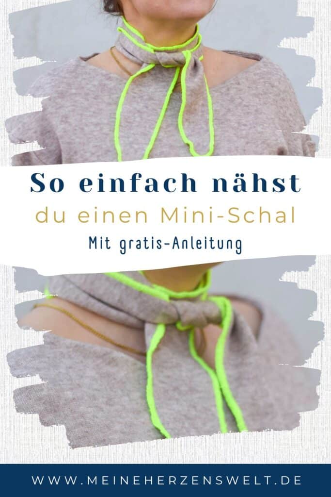 Mini Scarf selbst nähen Minischal Schnittmuster Ideen für Stoffreste Meine Herzenswelt (7)