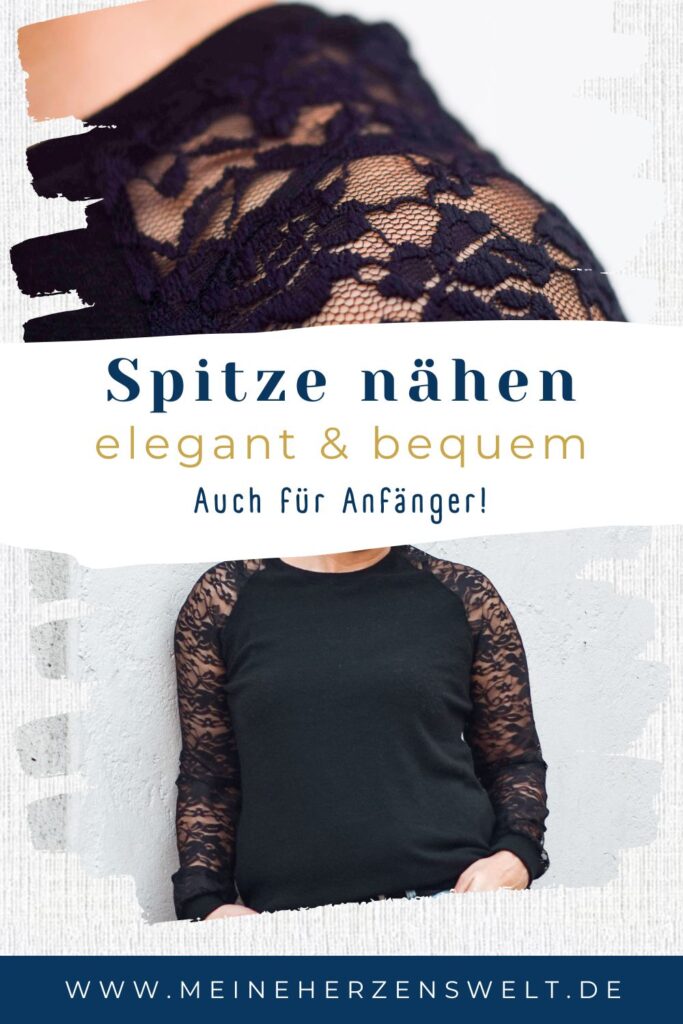 26 07 Pullover mit Spitze nähen Spitzenklasse Hoodie mit Spitze nähen Damen Meine Herzenswelt (10)