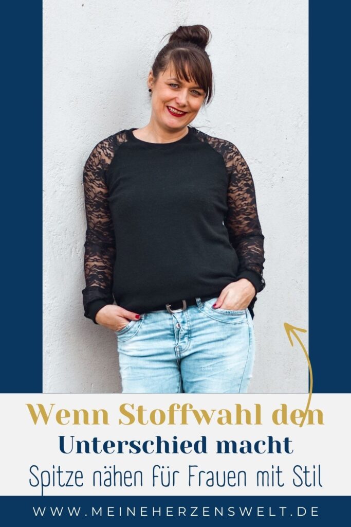 26 07 Pullover mit Spitze nähen Spitzenklasse Hoodie mit Spitze nähen Damen Meine Herzenswelt (4)