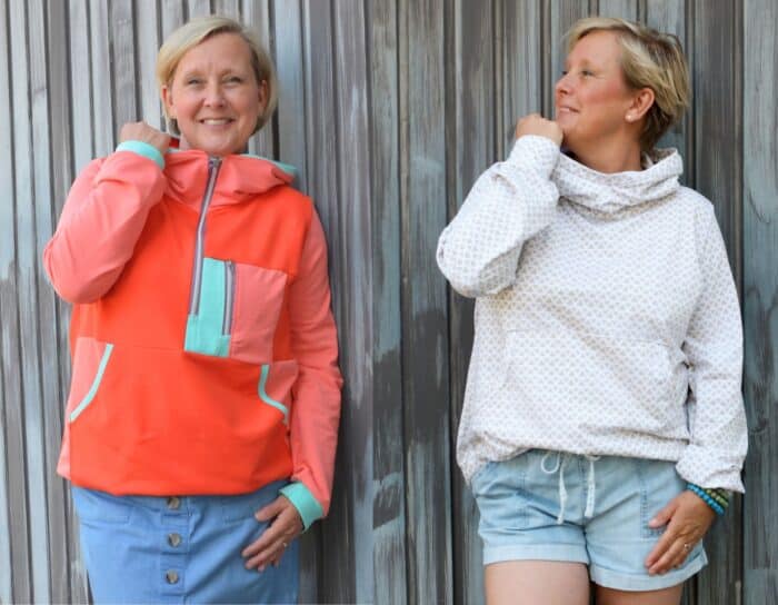 26 08 Hoodie für Damen nähen Varianten Inspiaration Manuc Meine Herzenswelt