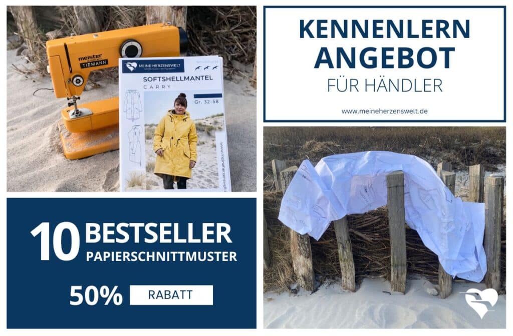 Papierschnittmuster für Händler - Kennenlernangebot Schnittmuster - Meine Herzenswelt