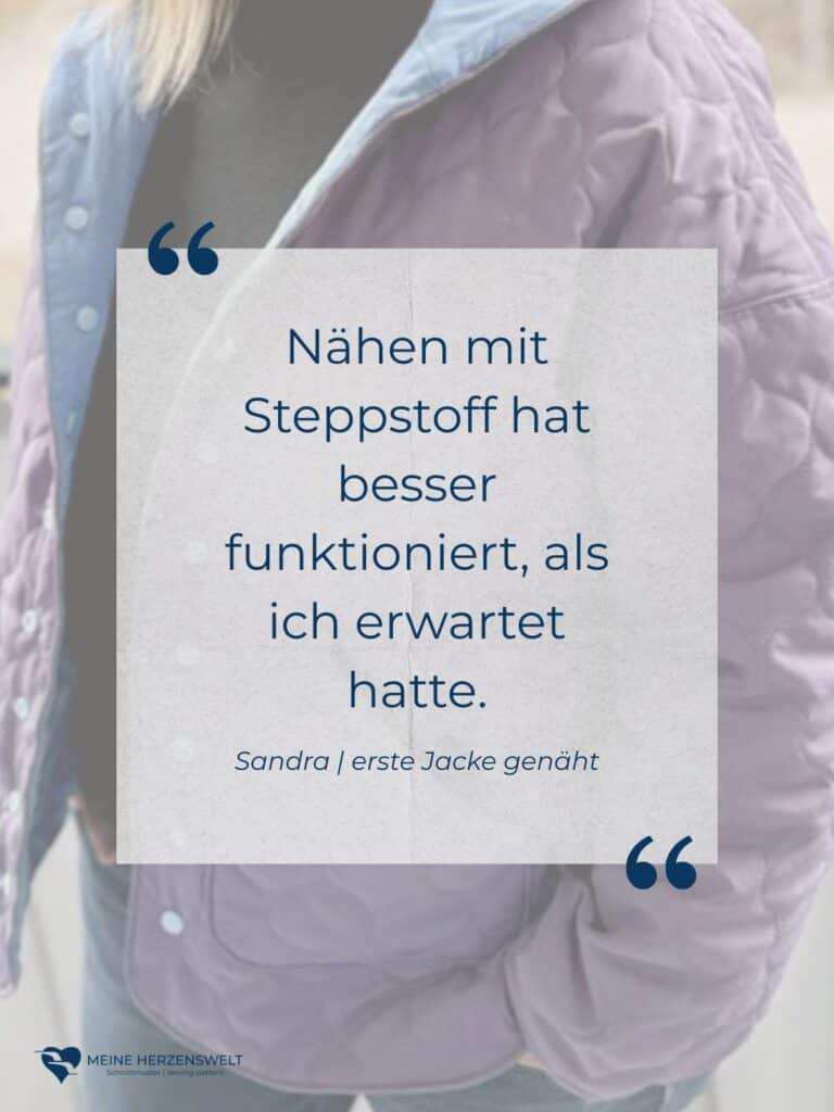 26 16 Skara Zitate Jacke nähen Anfänger Schnittmuster Steppjacke Meine Herzenswelt (6)
