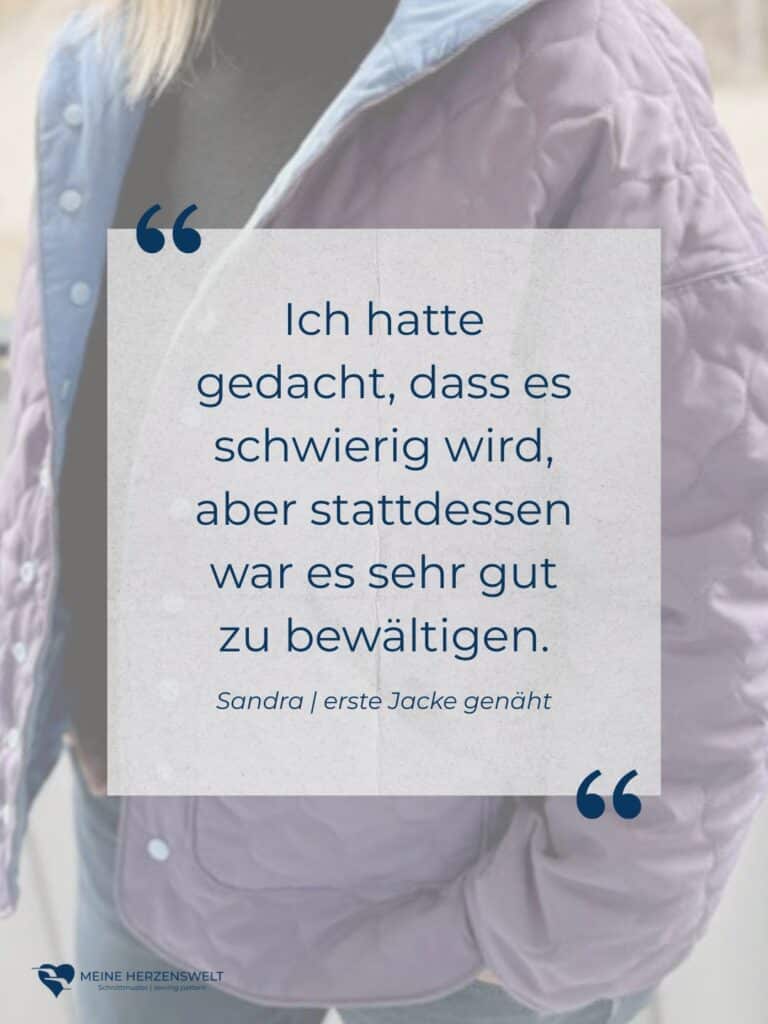26 16 Skara Zitate Jacke nähen Anfänger Schnittmuster Steppjacke Meine Herzenswelt (7)