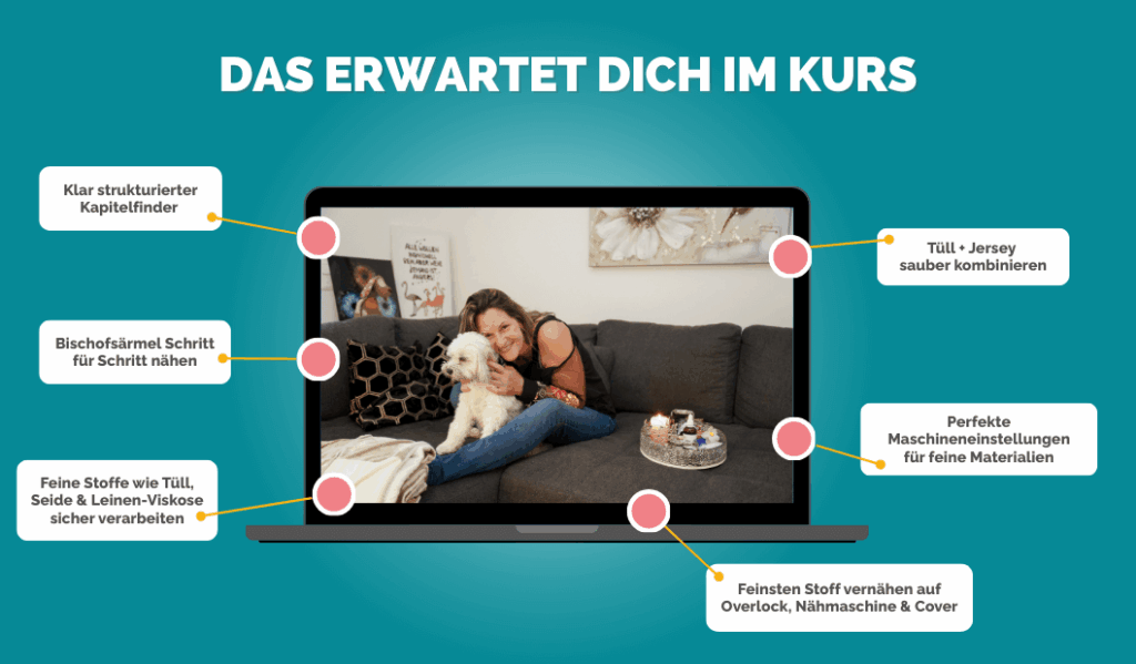 Bluse Cadiz nähen - Videonähkurs - Courleys - Materialmix - Schnittmuster - Meine Herzenswelt