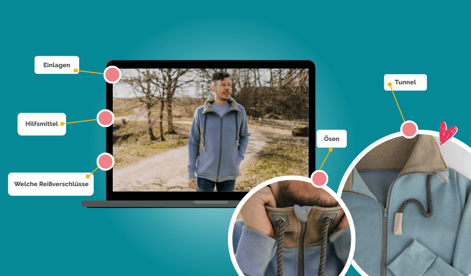 Sweatshirtjacke Manuc nähen - Videonähkurs Courleys - Sweatshirtjacke Nähkurs