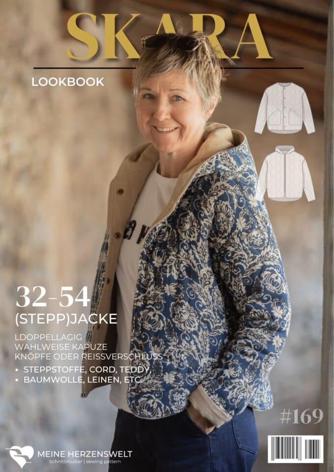 L169 Lookbook Skara Schnittmuster Steppjacke Damen Nähen Meine Herzenswelt