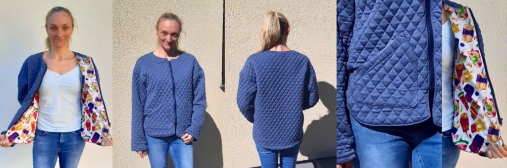 Lilly Jacke für Anfänger Nähen Skara Schnittmuster Steppjacke Meine Herzenswelt