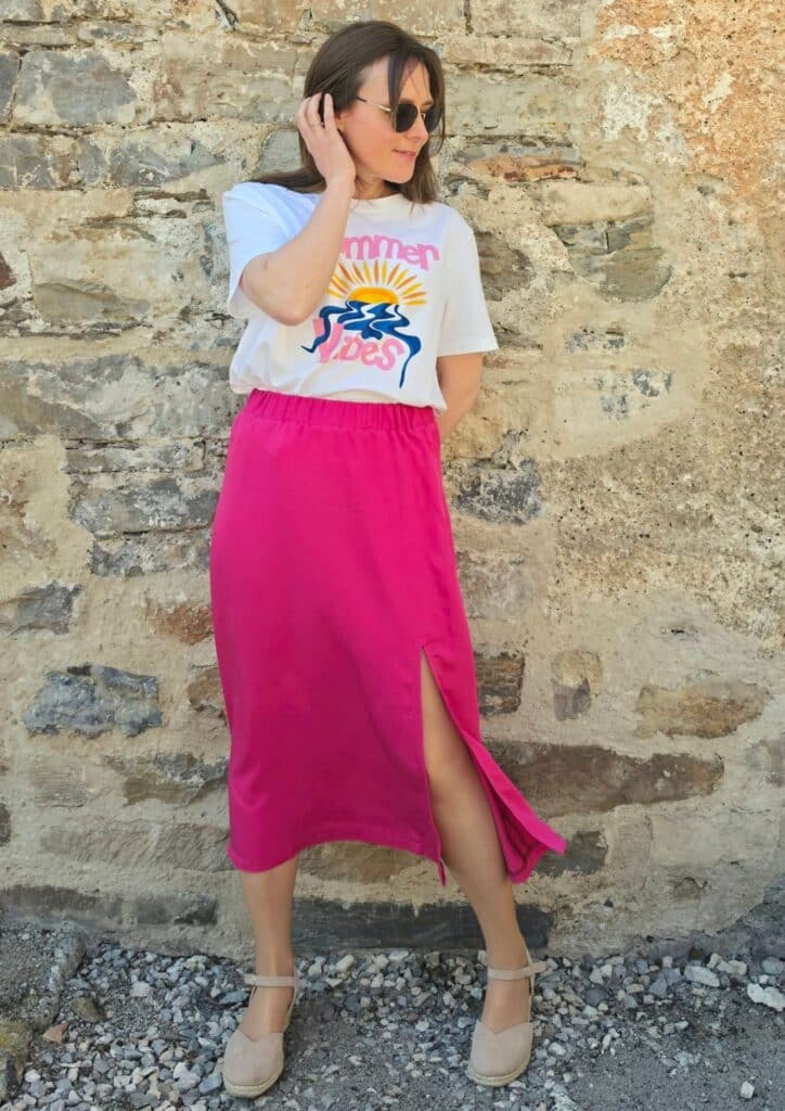 Rock mit Schlitz Rock für Damen Denia Schnittmuster Nähen Meine Herzenswelt Katharina Kröning