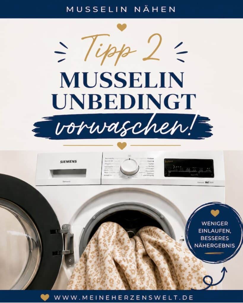 26 23 Tipp 2 Musselin nähen Tipps und Tricks Nähwissen Musselintipps Nähen mit Musselin Meine Herzenswelt