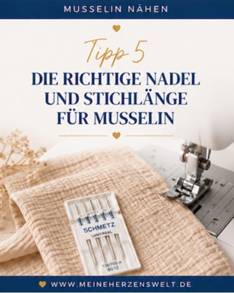 26 23 Tipp 5 Musselin nähen Tipps und Tricks Nähwissen Musselintipps Nähen mit Musselin Meine Herzenswelt