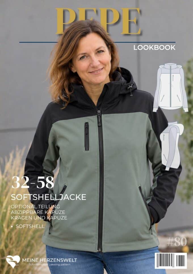 L080 Lookbook Pepe Schnittmuster Softshelljacke Damen Meine Herzenswelt