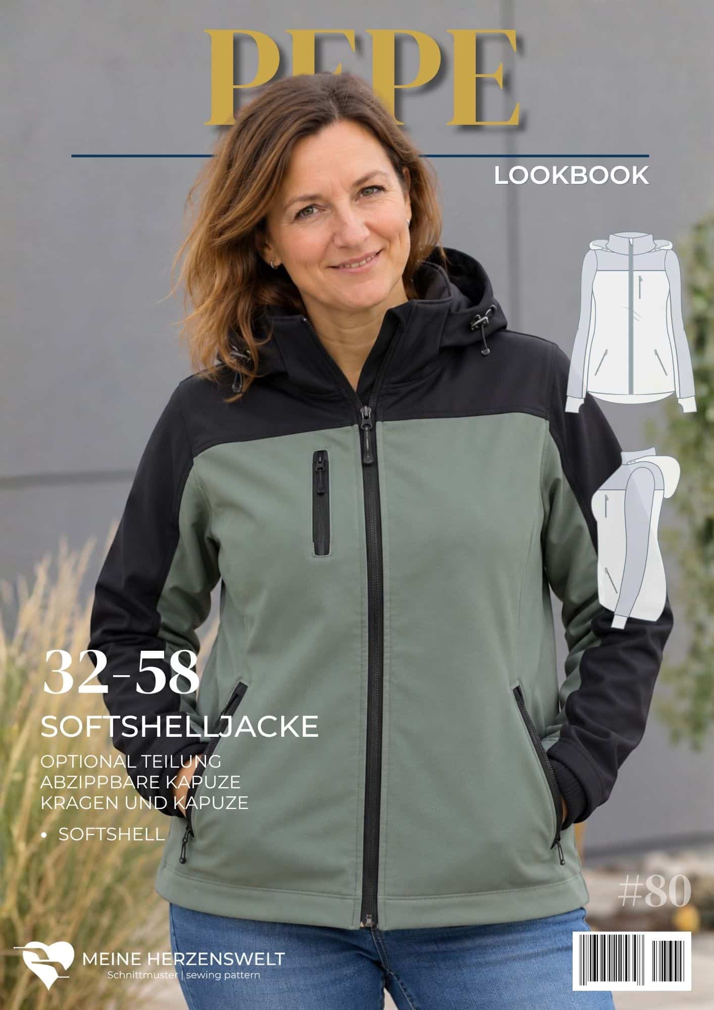 L080 Lookbook Pepe Schnittmuster Softshelljacke Damen Meine Herzenswelt