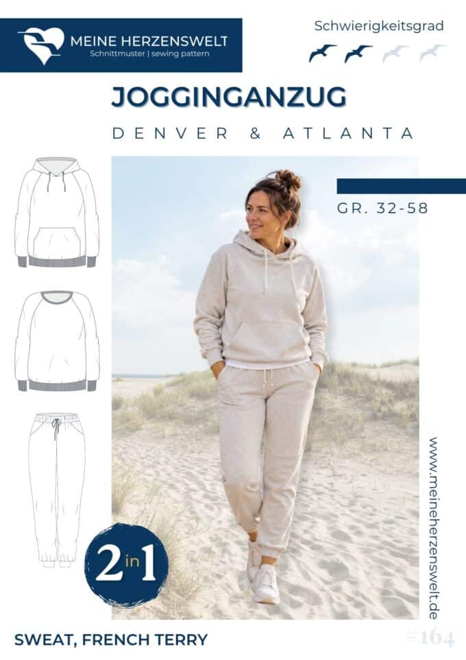 S164 Titelbild Jogginganzug Denver und Atlanta für Damen Schnittmuster Nähen Meine Herzenswelt